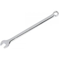 Silver Sealey extra-long combination spanner, 12mm, with open-end and ring-end design, polished chrome finish.