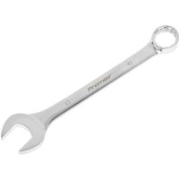 Silver Sealey combination spanner, 42mm, with open-end and ring-end, polished finish, and engraved branding.