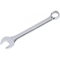 Silver Sealey super jumbo combination spanner, 46mm, with open-end and ring-end, polished finish.