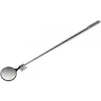 Telescopic inspection mirror with 40mm round mirror, extendable silver handle, and adjustable joint.