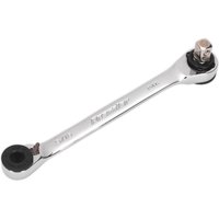 Silver Sealey 1/4" drive ratchet spanner with dual-ended design and polished finish.