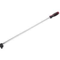 Sealey AK7307 breaker bar, 750mm, 1/2inSq drive, chrome finish with black and red handle.