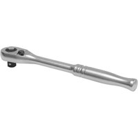 Sealey AK7931 silver ratchet wrench, 3/8inSq drive, 90-tooth, flip reverse, sleek handle design.