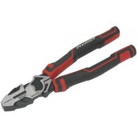 Sealey AK8371 high leverage combination pliers, 200mm, with red and black ergonomic handles and silver jaws.