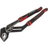 Black and red Sealey water pump pliers, 300mm, with adjustable jaws and ergonomic rubber grips.