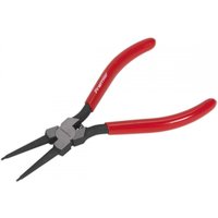 Sealey internal straight nose circlip pliers, 180mm, with red handles and black metal tips.