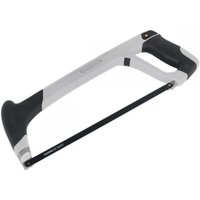 Sealey AK8685 hacksaw with a 300mm blade, featuring a black and gray ergonomic handle with a sleek modern design.