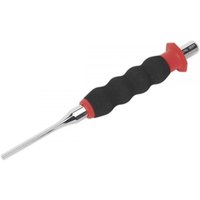 Sealey AK91314 pin punch with black ergonomic handle, red accents, and 4mm silver metal tip.