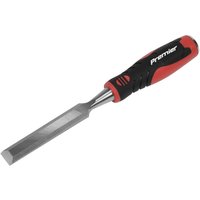 Sealey AK9234 wood chisel, 19mm blade, red and black handle with ergonomic grip, metal strike cap.