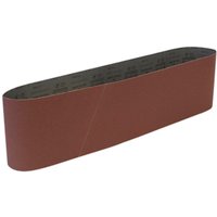Sealey Aluminium Oxide sanding belt, 150mm x 1220mm, brown abrasive surface, looped design.