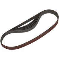 Brown Sealey Aluminium Oxide sanding belt, 25mm x 762mm, looped design with textured abrasive surface.