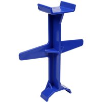 Blue Sealey Anti-Dive Fork Brace with angular design and stabilizing fins for motorcycle suspension.
