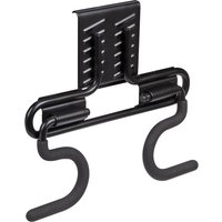 Black Sealey APH Double S Storage Hook with dual rubber-coated hooks and perforated mounting plate.