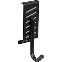 Black Sealey APH Single J Prong Storage Hook with ribbed backplate and curved hook end.