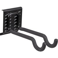 Black Sealey APH sports equipment storage hook with dual padded hooks and wall-mounting plate.