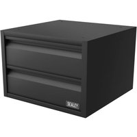 Black Sealey APMB3 modular unit with two drawers and Sealey logo on the front.