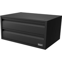 Black Sealey APMB5 modular wide unit with two drawers and a sleek matte finish.