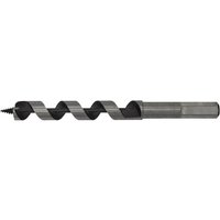 Sealey auger wood drill bit, 14mm diameter, 155mm length, with spiral flutes and hex shank, in metallic finish.