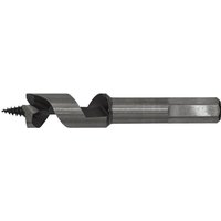 Sealey AW16x100 auger wood drill, silver steel with spiral design and hexagonal shank, 16mm diameter, 100mm length.