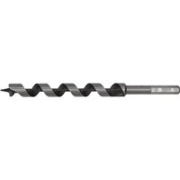 Sealey auger wood drill bit, 18mm diameter, 235mm length, spiral flutes, sharp pointed tip, silver and black finish.