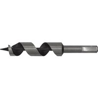 Sealey auger wood drill bit, 22mm diameter, 155mm length, silver with black spiral flute and hexagonal shank.