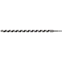 Auger wood drill bit, 600mm long, 22mm diameter, silver with spiral design and hex shank, by Sealey.