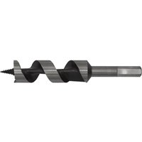 Sealey auger wood drill bit, 25mm diameter, 155mm length, with spiral flutes and hexagonal shank.