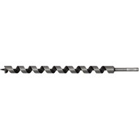 Sealey auger wood drill bit, 25mm diameter, 460mm length, spiral design, silver finish with hexagonal shank.
