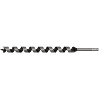 Sealey AW28x460 auger wood drill, 28mm diameter, 460mm length, spiral flutes, silver and black finish.