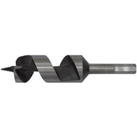 Sealey AW32x155 auger wood drill, 32mm diameter, 155mm length, with spiral flute and hex shank, black and silver finish.