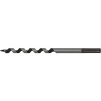 Auger wood drill bit with spiral flutes, 8mm diameter, 155mm length, black and silver finish, by Sealey.