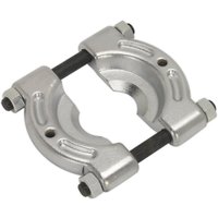 Silver Sealey Bearing and Gear Separator with two black threaded rods and curved jaws.