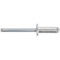 Sealey Blind Aluminium Rivet, silver cylindrical body with a long pin, flared end, and smooth finish.