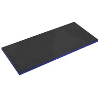 Sealey blue easy peel shadow foam, black top layer with blue base, rectangular for tool chests and cabinets.