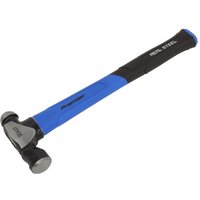 Sealey BPHG24 Ball Pein Hammer with blue fibreglass shaft, black grip, and 24oz dual-head steel design.