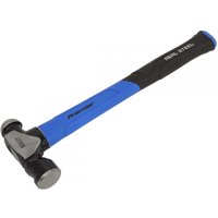 Blue and black Sealey ball pein hammer with fibreglass shaft, 32oz, featuring a dual-texture grip handle.