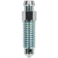 "Silver Sealey brake bleed screw with hexagonal head and threaded body"