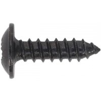 Black flanged head self-tapping screw, 3.5 x 13mm, Pozi drive, by Sealey, pack of 100.
