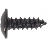 Black flanged head self-tapping screw, 4.2 x 13mm, Pozi drive, by Sealey, pack of 100.