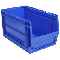 Blue Sealey CB30L collapsible storage bin, 30L capacity, with open front and stackable design.