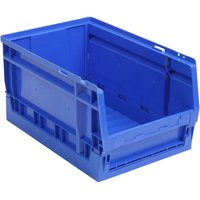 Blue Sealey collapsible storage bin, 8.5L capacity, with open front and stackable design.