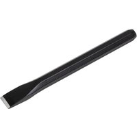Black Sealey cold chisel, 19x200mm, with a flat cutting edge and hexagonal shaft.