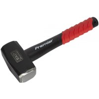 Black Sealey club hammer with red fibreglass shaft and silver striking face.