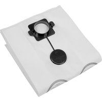 White Sealey Class M dust bag with black circular attachment and sealing cap for DFS35M, PC35230V, PC35110V models.