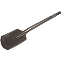 Sealey clay spade for Hilti TE905/TE1000, dark metal finish, wide flat blade, tapered shaft with hexagonal shank.