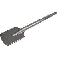 Sealey Clay Spade for Kango 900, silver steel blade with hexagonal shank and curved edge.