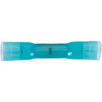 Blue Sealey Cold Seal Butt Connector with transparent ends and cylindrical shape.