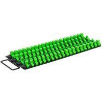 Sealey Combination Drive 80 Clip Socket Rail Tray with green clips on a black base, featuring dual carrying handles.