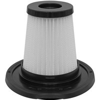 White conical cloth filter cartridge with black plastic base and top, designed for Sealey CP20VCV vacuum cleaner.