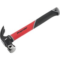 Red and black Sealey curved claw hammer with a rubber grip handle and polished metal head.